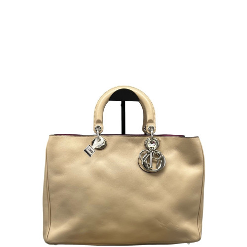 Dior Large Diorissimo Tote Calfskin Natural Tan