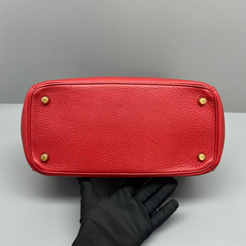 Dior Small Be Dior Flap Grained Calfskin Red