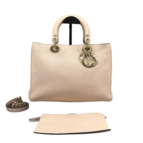 Dior Medium Diorissimo Tote Grained Calfskin Pink