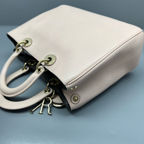 Dior Medium Diorissimo Tote Grained Calfskin Pink