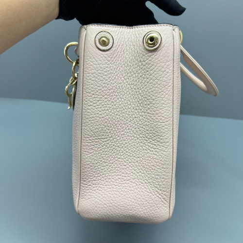Dior Medium Diorissimo Tote Grained Calfskin Pink