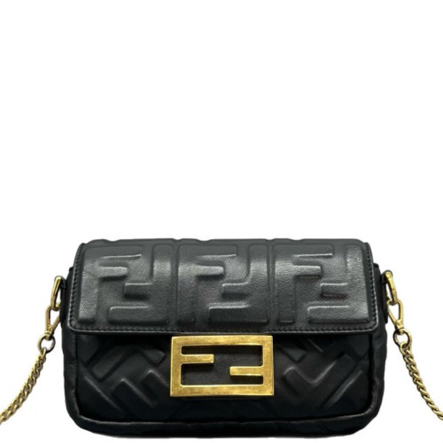 Fendi Baguette Embossed FF Black