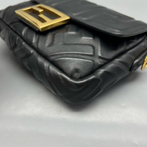 Fendi Baguette Embossed FF Black