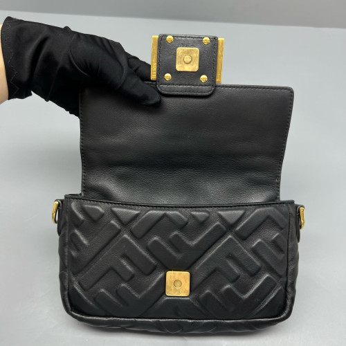 Fendi Baguette Embossed FF Black