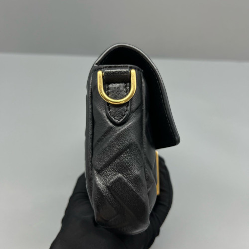 Fendi Baguette Embossed FF Black