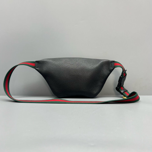 Gucci Logo Embossed Waist Belt Bag Calfskin Black Green Red