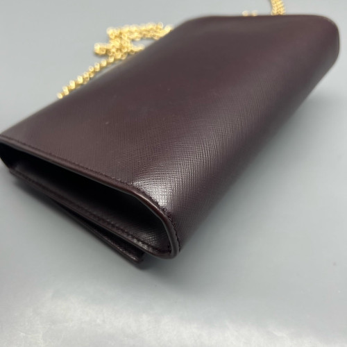 Salvatore Ferragamo Miss Vara Bow Crossbody Bag Saffiano Calfskin Burgundy