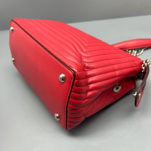 Fendi Small Dotcom Sconvertible Satchel Calfskin Red