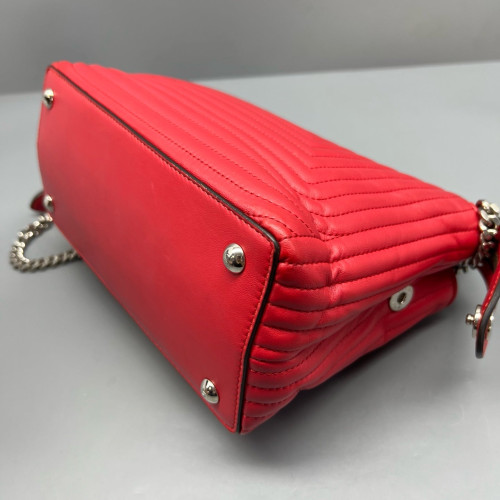 Fendi Small Dotcom Sconvertible Satchel Calfskin Red