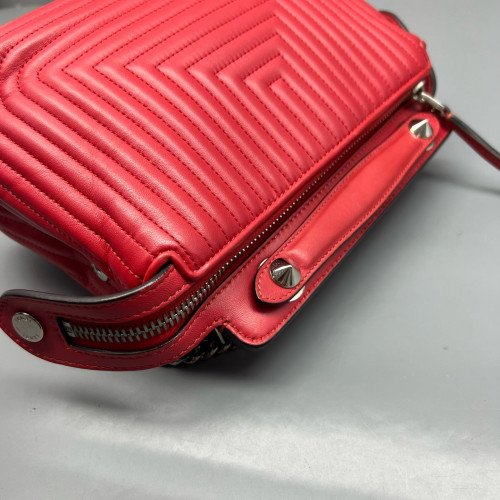 Fendi Small Dotcom Sconvertible Satchel Calfskin Red