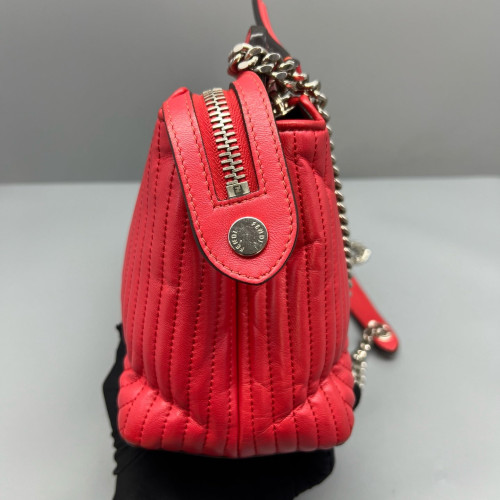 Fendi Small Dotcom Sconvertible Satchel Calfskin Red