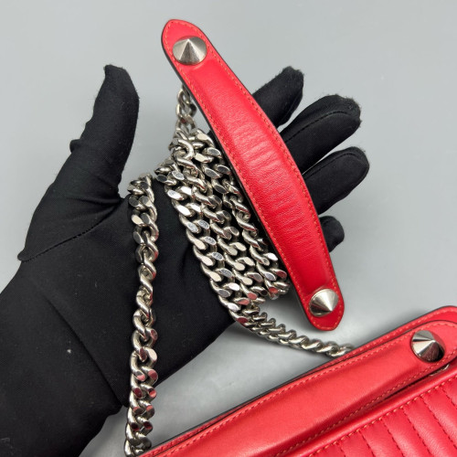 Fendi Small Dotcom Sconvertible Satchel Calfskin Red