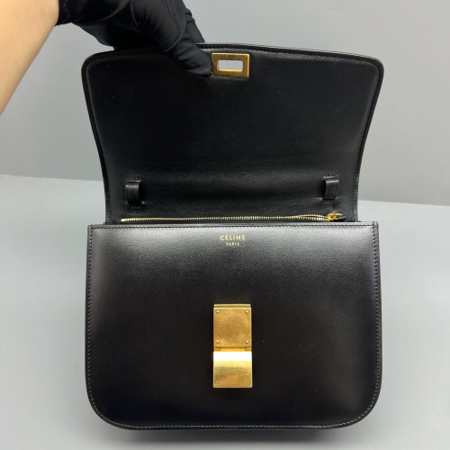 Celine Medium Classic Box Smooth Calfskin Black Celine Medium Classic Box Smooth Calfskin Black