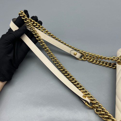 Gucci Matelasse Mini GG Marmont Calfskin White