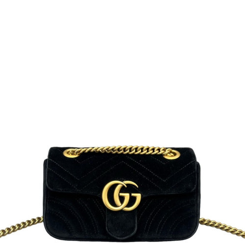 Gucci Mini GG Marmont Velvet Black