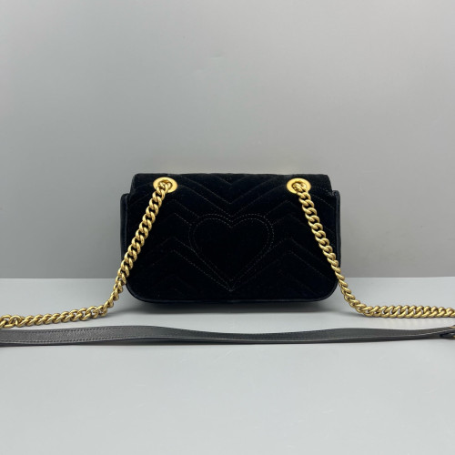 Gucci Mini GG Marmont Velvet Black