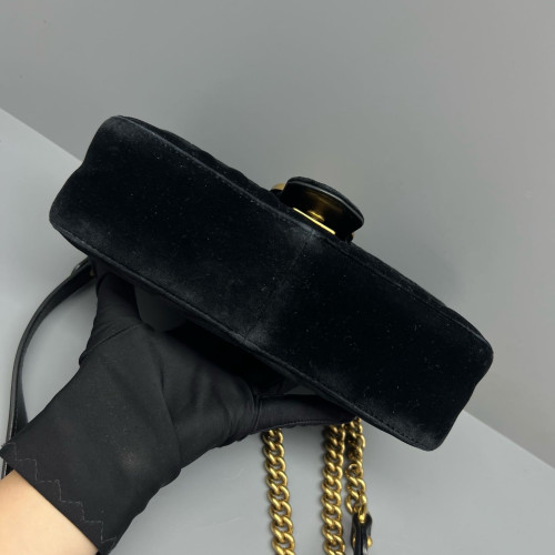 Gucci Mini GG Marmont Velvet Black