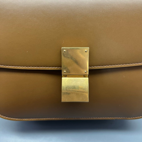 Celine Medium Classic Box Smooth Calfskin Brown