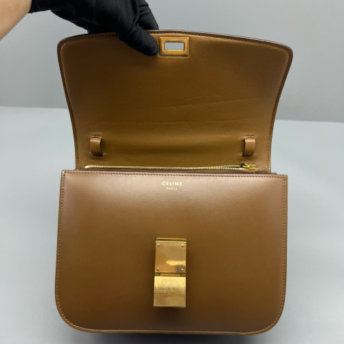 Celine Medium Classic Box Smooth Calfskin Brown