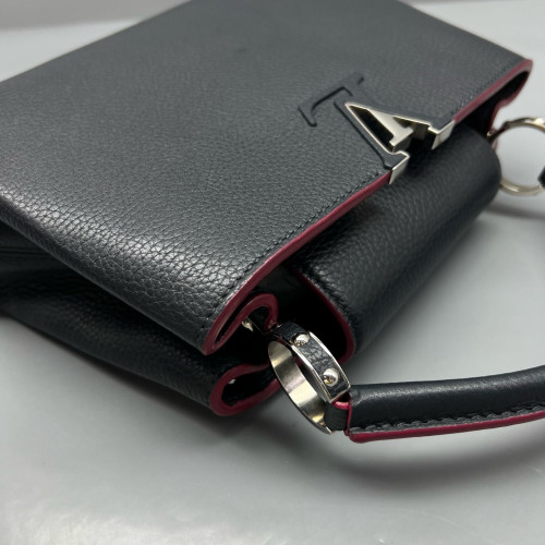 Louis Vuitton Capucines BB Taiga Navy Black Magenta