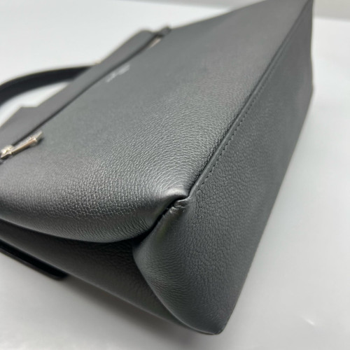 Louis Vuitton Mylockme Top Handle Calfskin Black Beige
