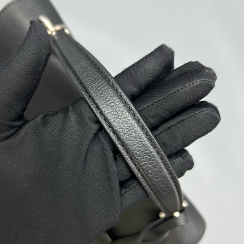 Louis Vuitton Mylockme Top Handle Calfskin Black Beige