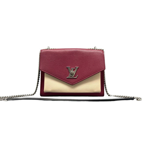 Louis Vuitton Mylockme Chain Bag BB Calfskin Burgundy White Black