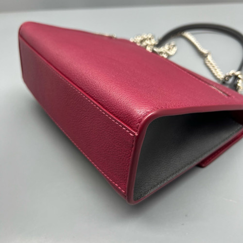 Louis Vuitton Mylockme Chain Bag BB Calfskin Burgundy White Black