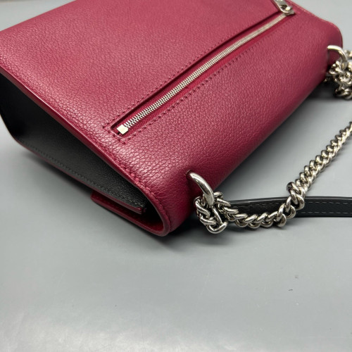Louis Vuitton Mylockme Chain Bag BB Calfskin Burgundy White Black