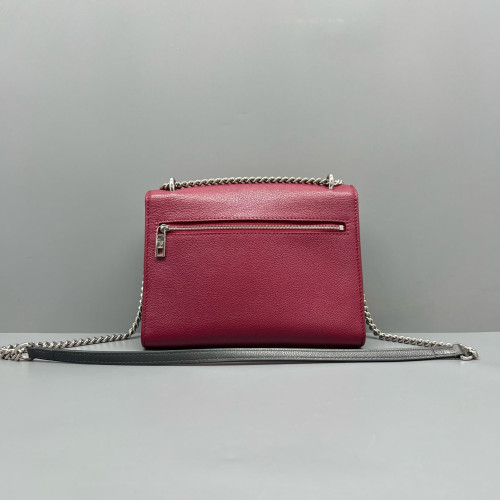 Louis Vuitton Mylockme Chain Bag BB Calfskin Burgundy White Black