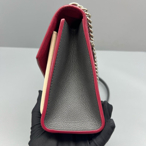 Louis Vuitton Mylockme Chain Bag BB Calfskin Burgundy White Black