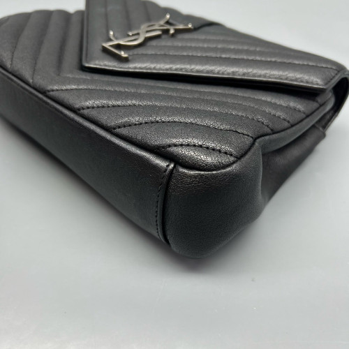 Yves Saint Laurent Medium College Calfskin Black