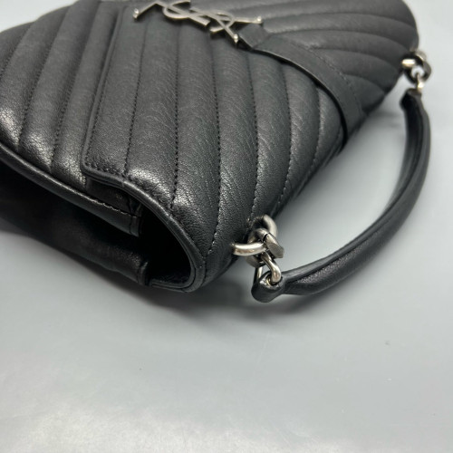 Yves Saint Laurent Medium College Calfskin Black
