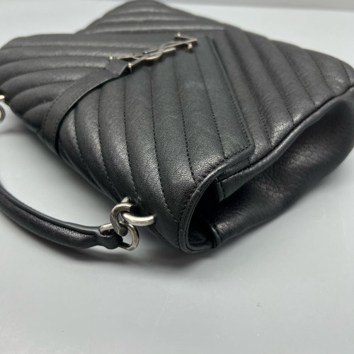 Yves Saint Laurent Medium College Calfskin Black