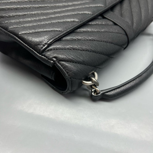 Yves Saint Laurent Medium College Calfskin Black