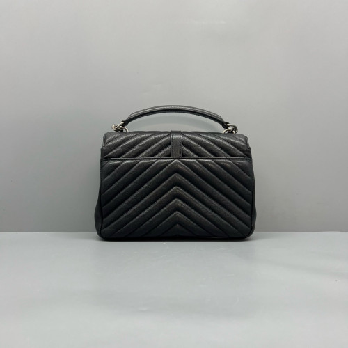 Yves Saint Laurent Medium College Calfskin Black