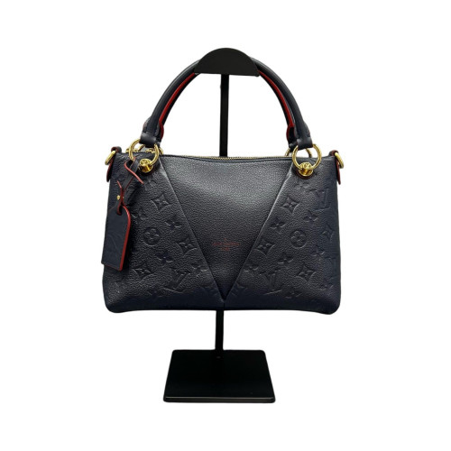 Louis Vuitton V Tote BB Monogram Empreinte Navy Blue Red Louis Vuitton V Tote BB Monogram Empreinte Navy Blue Red