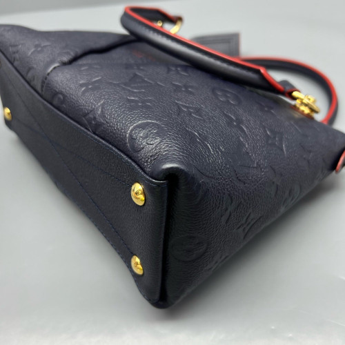 Louis Vuitton V Tote BB Monogram Empreinte Navy Blue Red Louis Vuitton V Tote BB Monogram Empreinte Navy Blue Red
