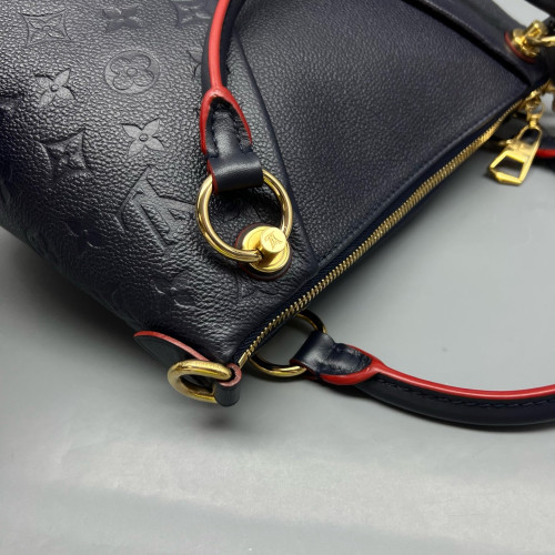Louis Vuitton V Tote BB Monogram Empreinte Navy Blue Red Louis Vuitton V Tote BB Monogram Empreinte Navy Blue Red