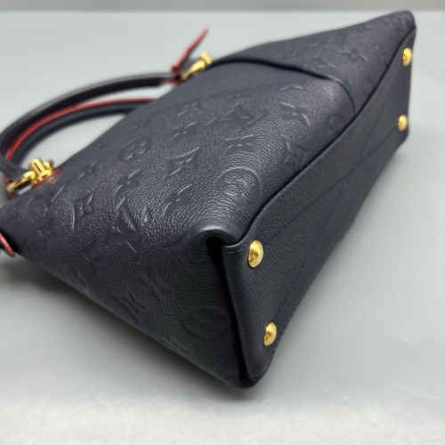 Louis Vuitton V Tote BB Monogram Empreinte Navy Blue Red Louis Vuitton V Tote BB Monogram Empreinte Navy Blue Red