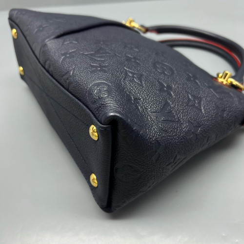 Louis Vuitton V Tote BB Monogram Empreinte Navy Blue Red Louis Vuitton V Tote BB Monogram Empreinte Navy Blue Red