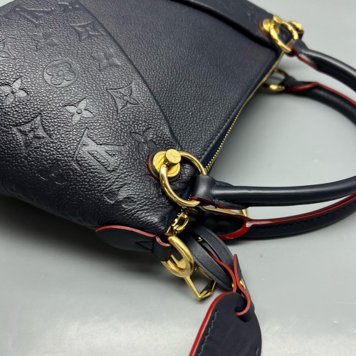 Louis Vuitton V Tote BB Monogram Empreinte Navy Blue Red Louis Vuitton V Tote BB Monogram Empreinte Navy Blue Red