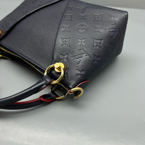 Louis Vuitton V Tote BB Monogram Empreinte Navy Blue Red Louis Vuitton V Tote BB Monogram Empreinte Navy Blue Red