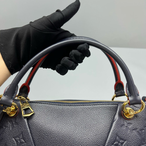 Louis Vuitton V Tote BB Monogram Empreinte Navy Blue Red Louis Vuitton V Tote BB Monogram Empreinte Navy Blue Red