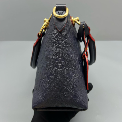 Louis Vuitton V Tote BB Monogram Empreinte Navy Blue Red Louis Vuitton V Tote BB Monogram Empreinte Navy Blue Red