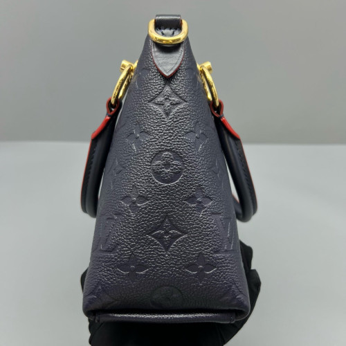 Louis Vuitton V Tote BB Monogram Empreinte Navy Blue Red Louis Vuitton V Tote BB Monogram Empreinte Navy Blue Red