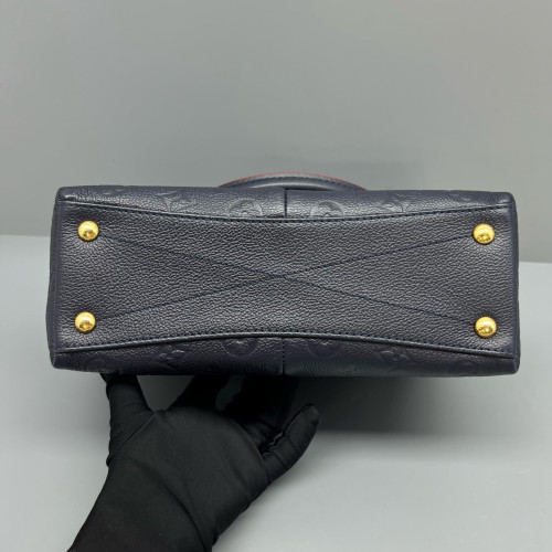 Louis Vuitton V Tote BB Monogram Empreinte Navy Blue Red Louis Vuitton V Tote BB Monogram Empreinte Navy Blue Red