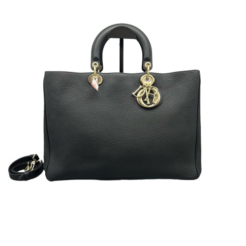 Dior Large Diorissimo Tote Grained Calfskin Black