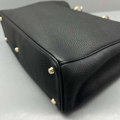 Dior Large Diorissimo Tote Grained Calfskin Black
