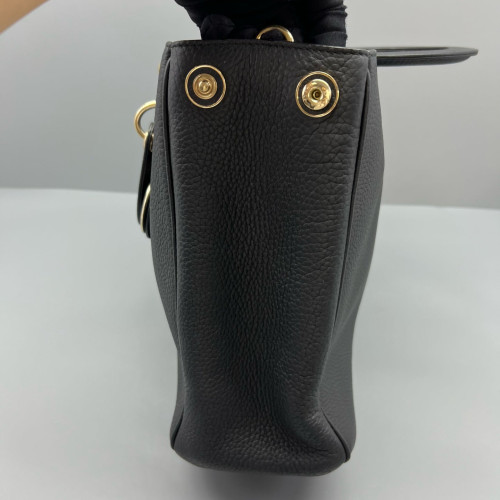 Dior Large Diorissimo Tote Grained Calfskin Black